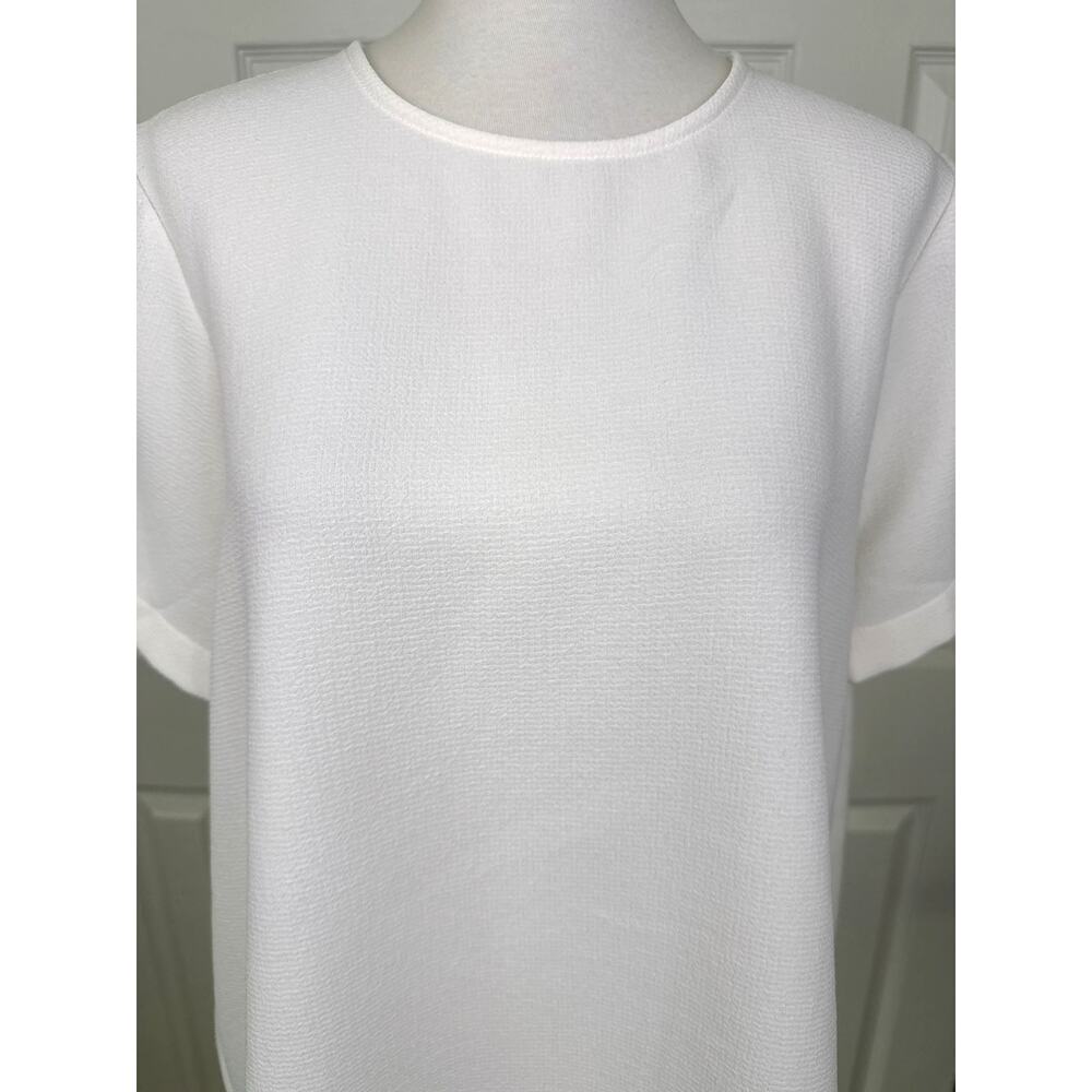 Madewell Ivory Textured Shift Blouse Top Minimal Chic Large - Picture 3 of 9